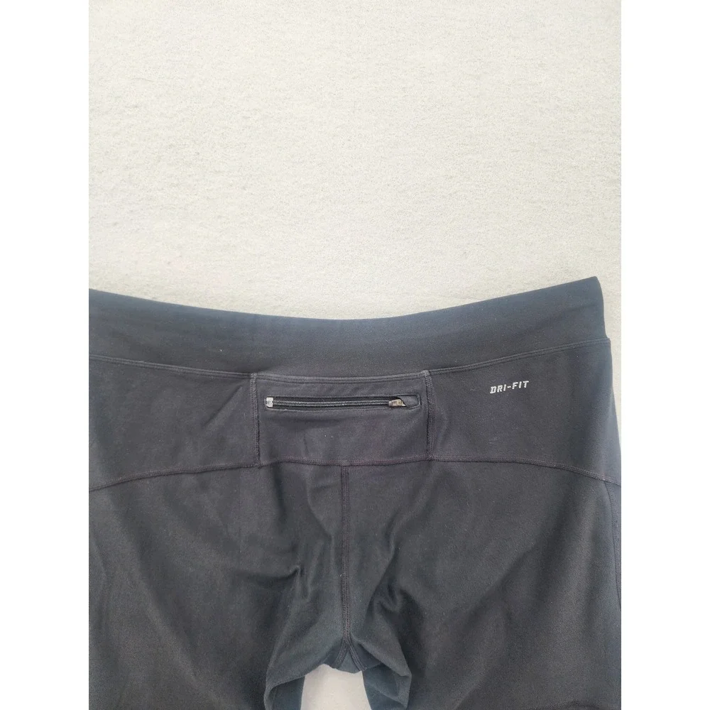 Nike Dri-FIT Black Cropped‎ Running Leggings Womens XL Activewear Yoga Workout